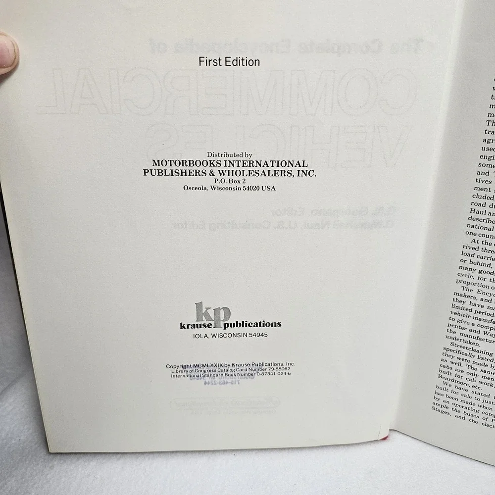 Georgano ~ The Complete Encyclopedia of COMMERCIAL VEHICLES ~ 1979 HB DJ 1st Ed